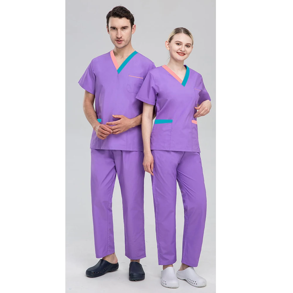 Wholesale Medical Scrubs Nurse Uniforms Twill Scrubs Fabric Make Nurse