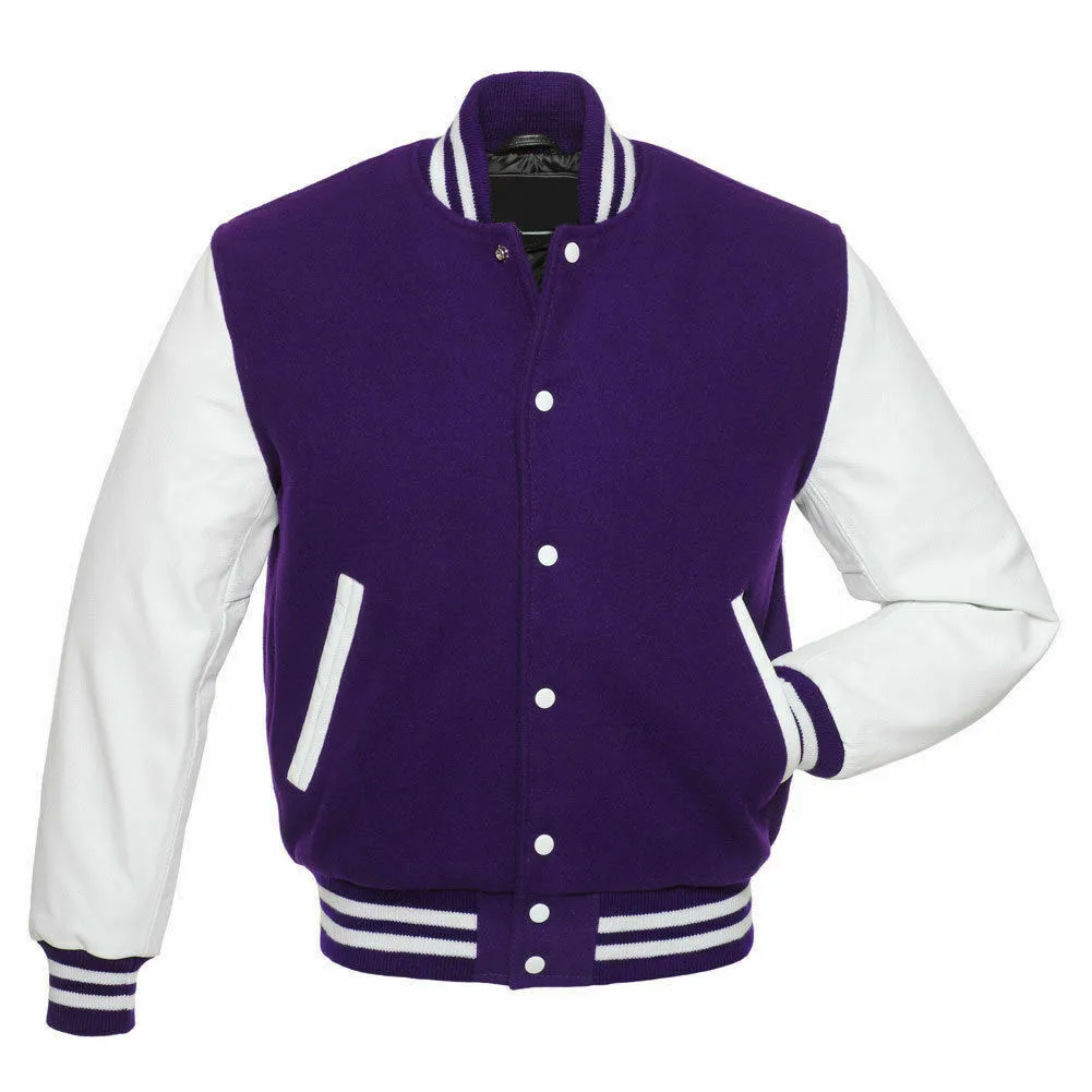 Men's Clothing Wholesale Blank Varsity Jackets Wool Leather Letterman