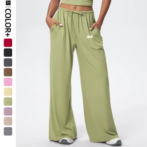 2026 New Simple Brushed Elastic Waist High Waist Hip-lifting Solid Breathable Nylon Spandex Workout Outdoor Yoga Pants