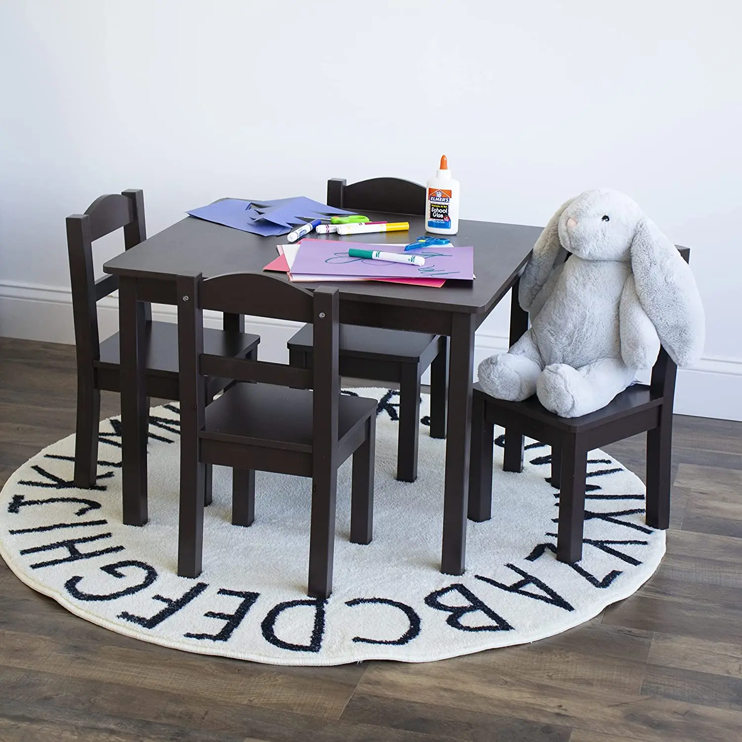 Kids Wood Table And Chair Set Modern Table And 4 Chair Set Children Furniture Buy Kids Reading