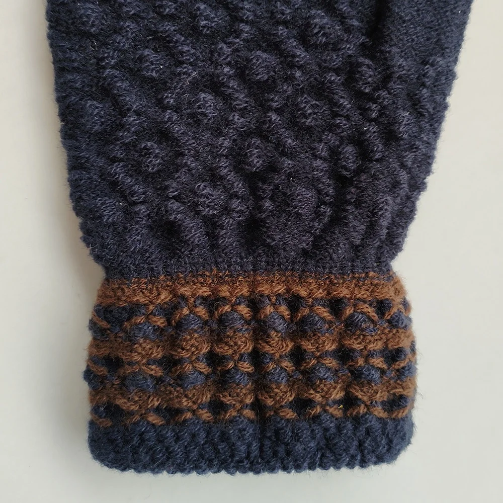 Леди кашемировые вязаные перчатки жаккардовые с сенсорным экраном зимние