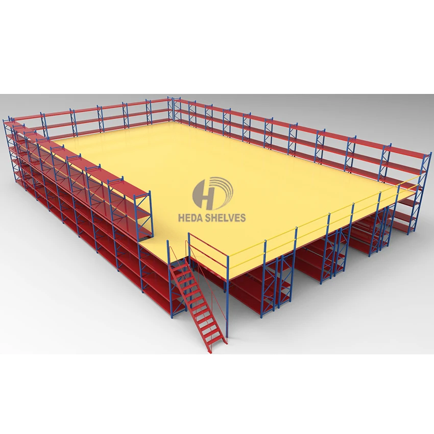 Multi-Level Mezzanine Rack System Steel Platform Storage Heavy Duty ...
