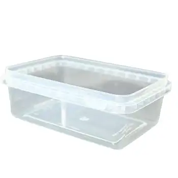 24 Oz Rectangular Plastic Container With Lid For Cookie Salad Honey ...