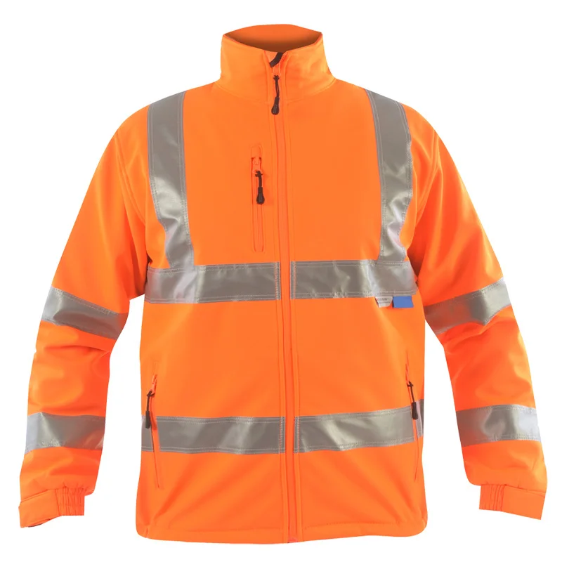 Class 3 Cold Weather Winter Safety Jacket High Visibility Softshell