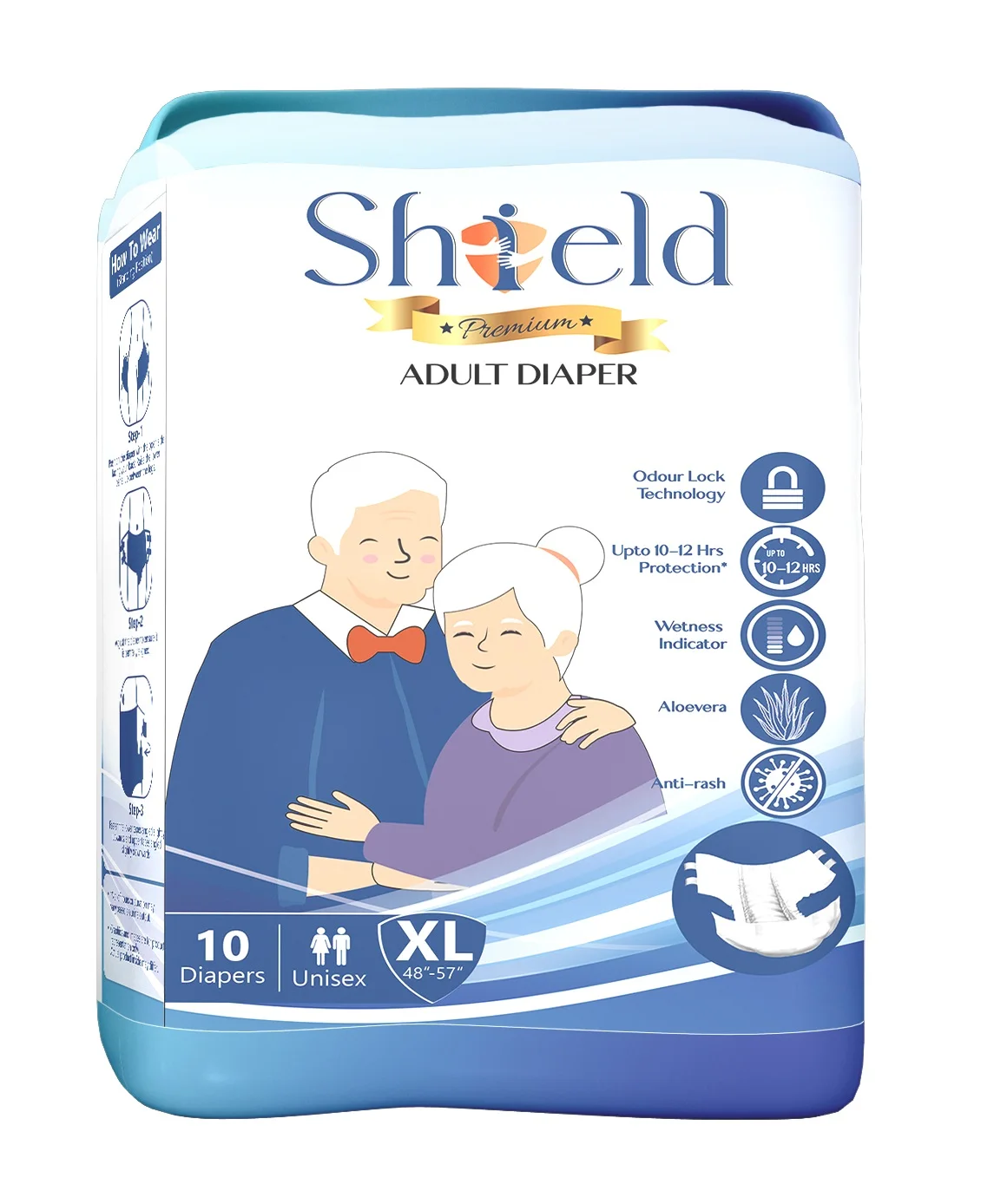 Disposable Tape Adult Diapers Customizable Senior Unisex Tape Diapers