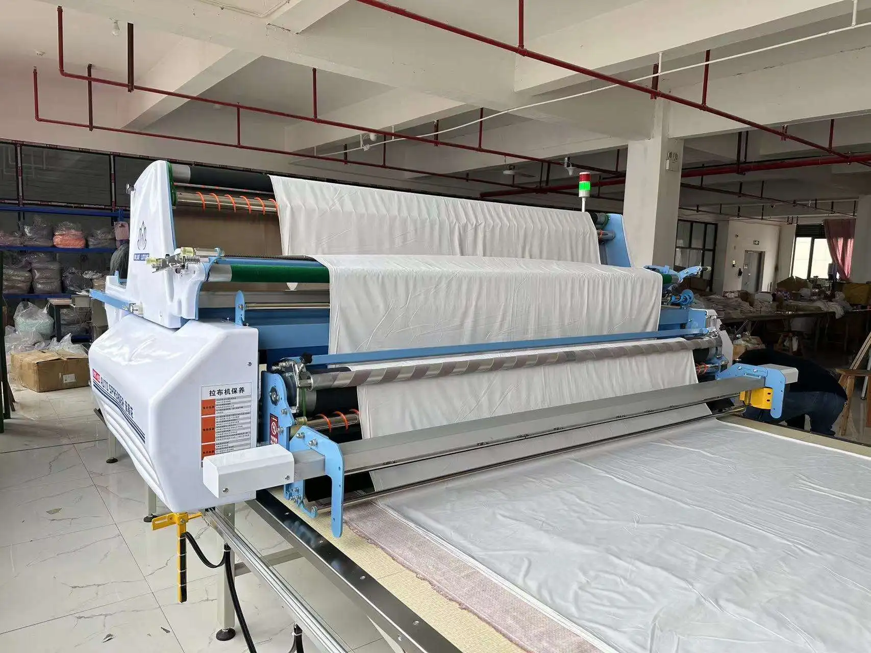 New Automatic Spreading Machine for Textiles Upholstery Apparel & Military Uniforms Core Component Motor