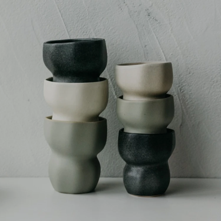 Pot Bougie Vide Envase Frascos Para Velas Wholesale Custom Unique Design Matte Black Ceramic