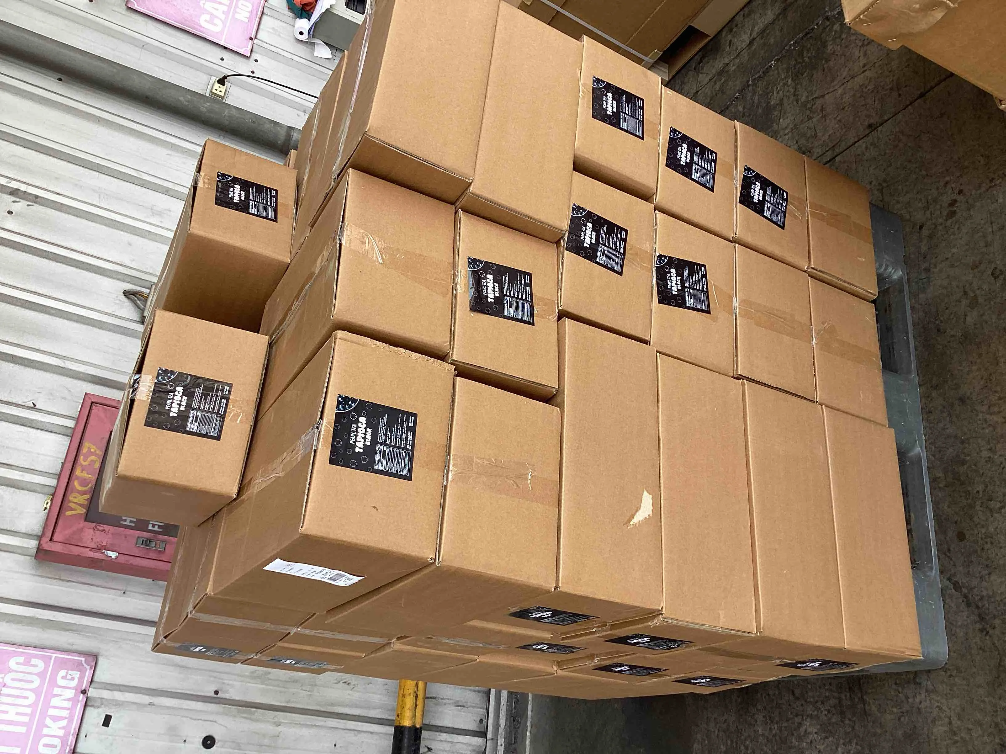 1kg Big Bag Black Boba Ball Powder Oem Acceptable Tapioca Pearls Milk Tea Topping Bubble Tea