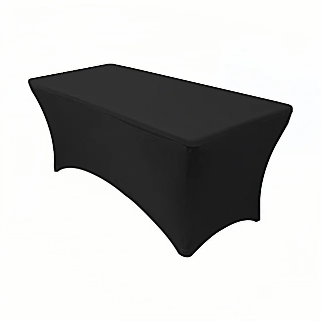 Stretch Table Cover for Outdoor Wedding Events Rectangular Elastic Tablecloth Cocktail Table Cover