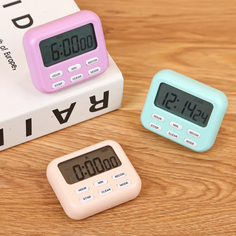 Mini Electronic Digital Countdown Timer Kitchen Cooking Magnet Timer Gym Teacher Kids Study Game Alarm Timer