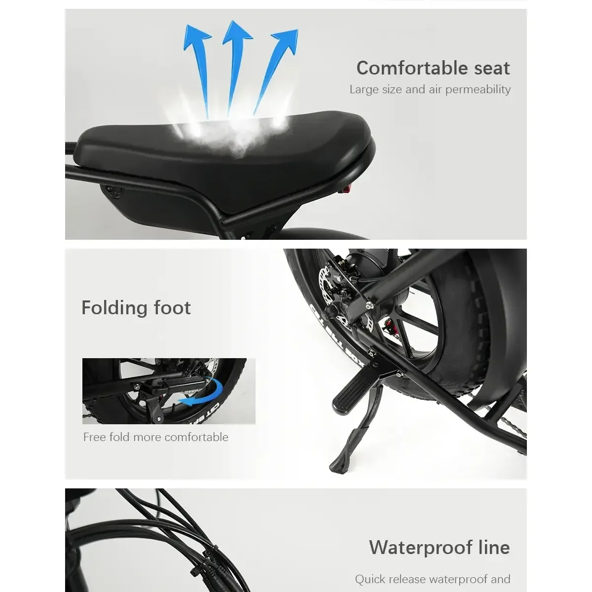 CMACEWHEEL K20 Adventure Electric Bicycle 17Ah Battery Capacity 48v 5 Levels Speed Control Electric Bike Lithium Power Supply
