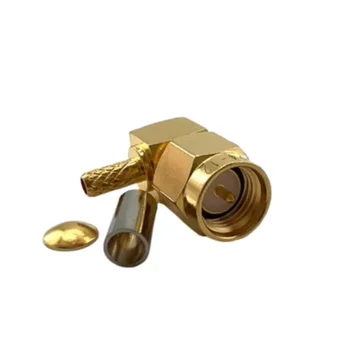 Hot Sale Reliability FCSMA-JW3 DC-8GHz RF Miniature  Right Angle Coaxial Connector Used For Data Transmission