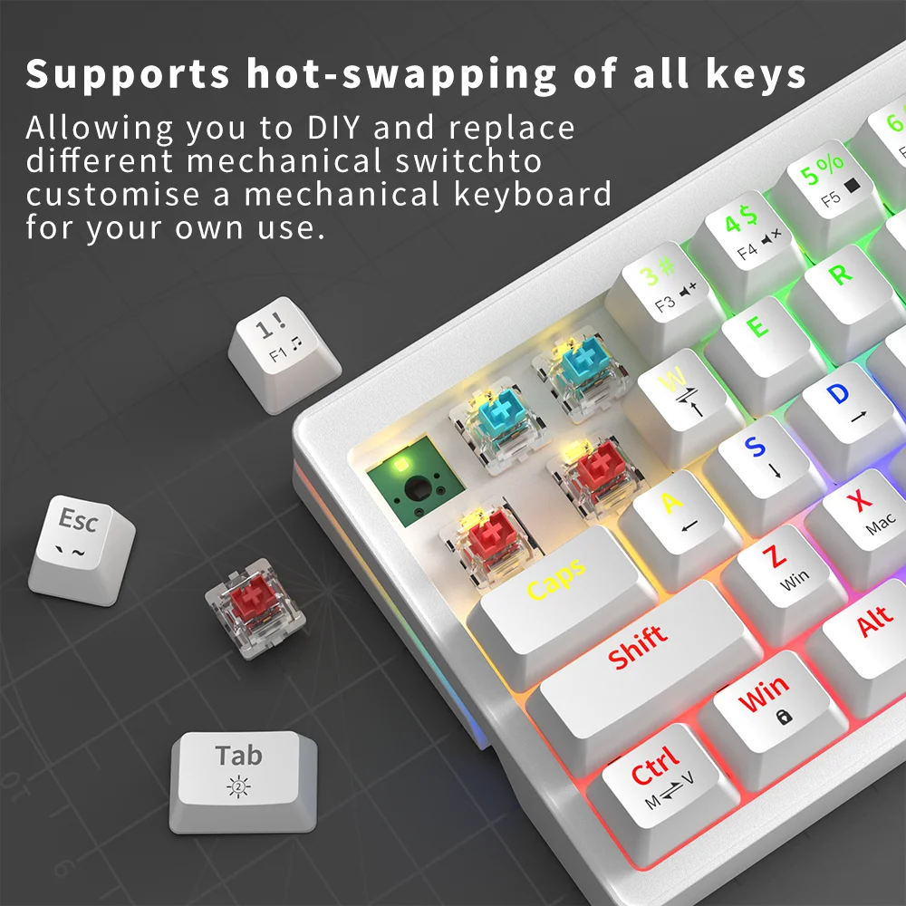 Zafiro ZA63 Customized Keyboard - RGB Backlit Gaming Mechanical
