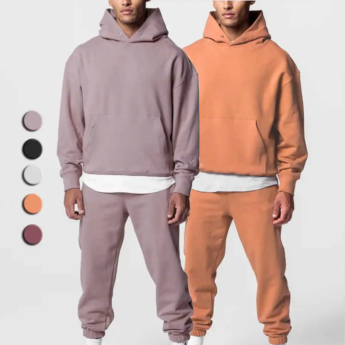 High Quality 80% Cotton 20% Polyester Men's French Terry Tracksuit