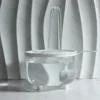 Small Round PET White Cap Crystal Tube Water Dispenser