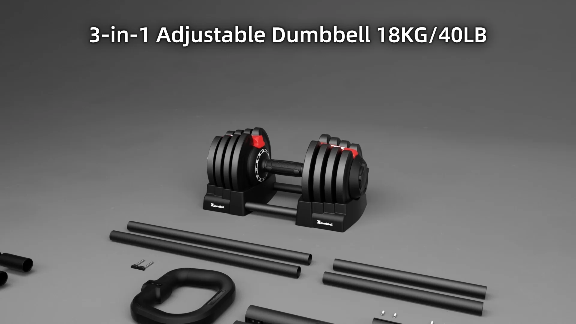 New Design 3 In 1 Adjustable Weights Dumbbells Kettlebell Barbell Set