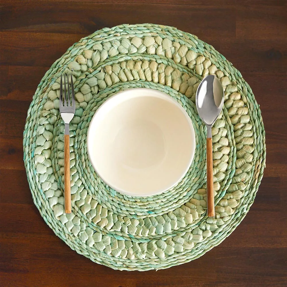 Woven Round Placemat Made Of Corn Husk For Dining Table Placemat For ...