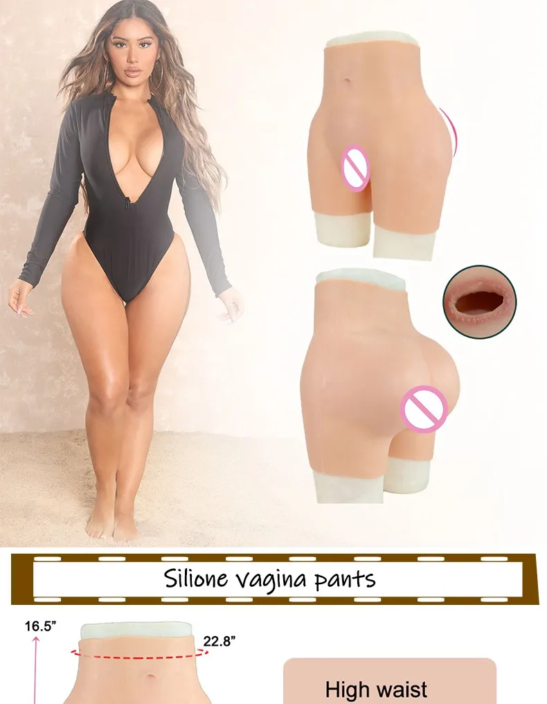 Urchoice Shemale Crossdresser Pussy Panties Fake Underwear Hip Enhancer Transgender Artificial