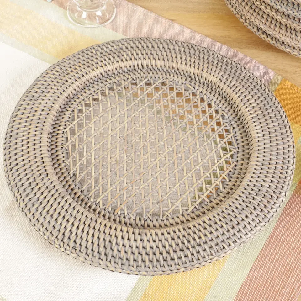 Cheap Wicker Rattan Plate Chargers Handmade Vietnam Wholesale Products