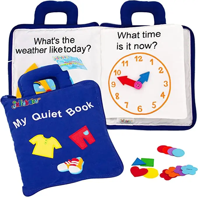 Oem Cloth Book Bag For Young Children Fabric Cloth Interactive Book