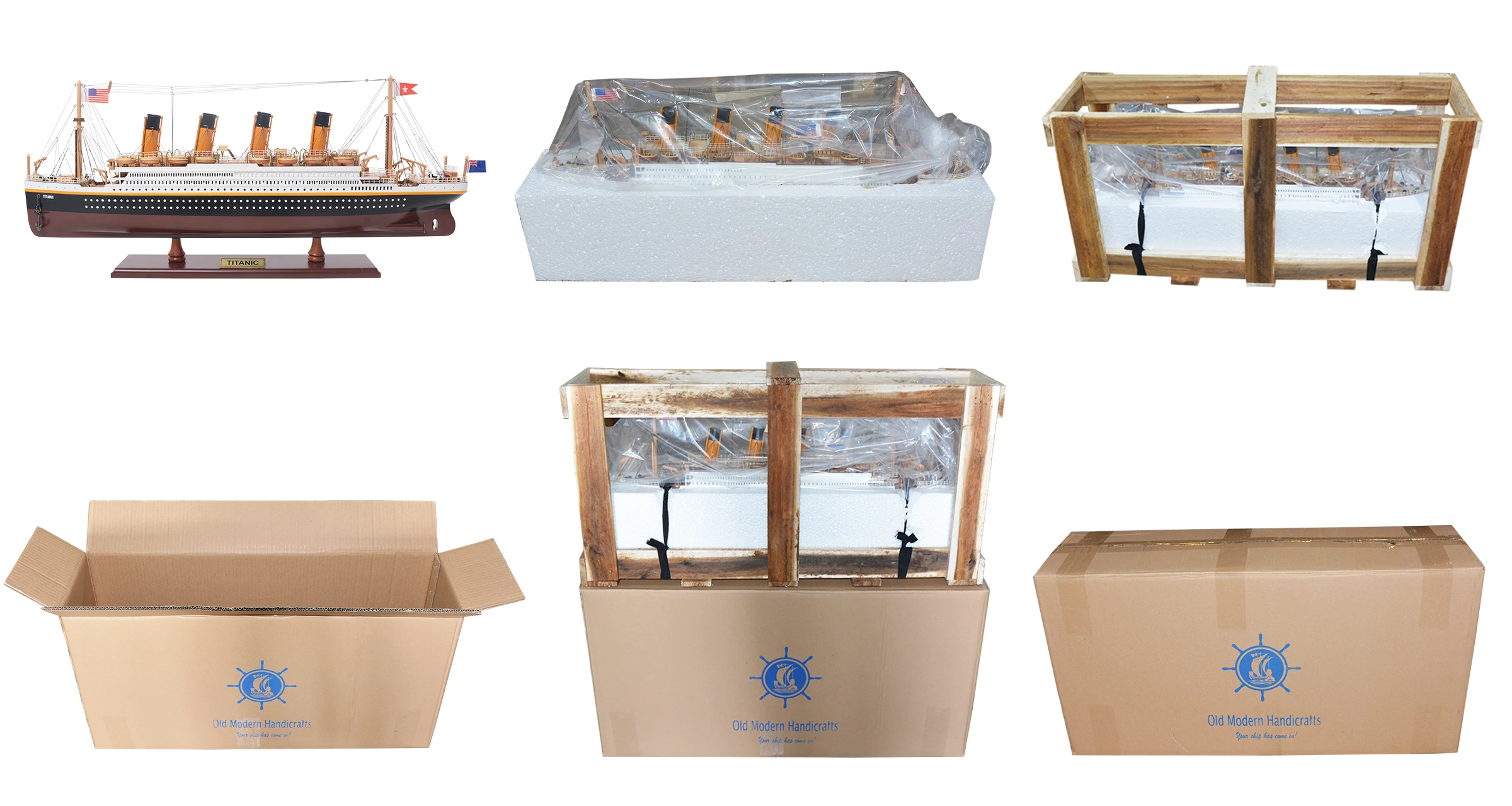 Old Modern Handicrafts X-Large Titanic Painted Model Boat