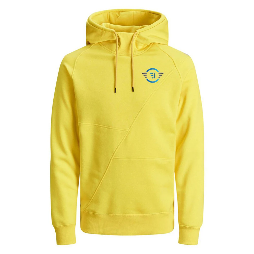 Custom Heavy Cotton Plain Oversized Hoodie Streetwear Yellow Color