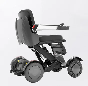 Patented design Self balancing electric wheelchair for uphill safety Self-adjustable seat height Position Electric Wheelchair