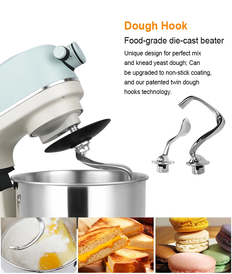 5.7l 12 Speeds Super Quiet Stand Food Mixer Dc Motor Bowllift Large