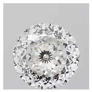 Portuguese Brilliant Cut Lab Grown Diamond Loose Stone 2.09 14K White Gold Three Stone Engagement Ring Polished Finish EX Cut