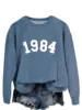 Blue sweatshirt (white font)