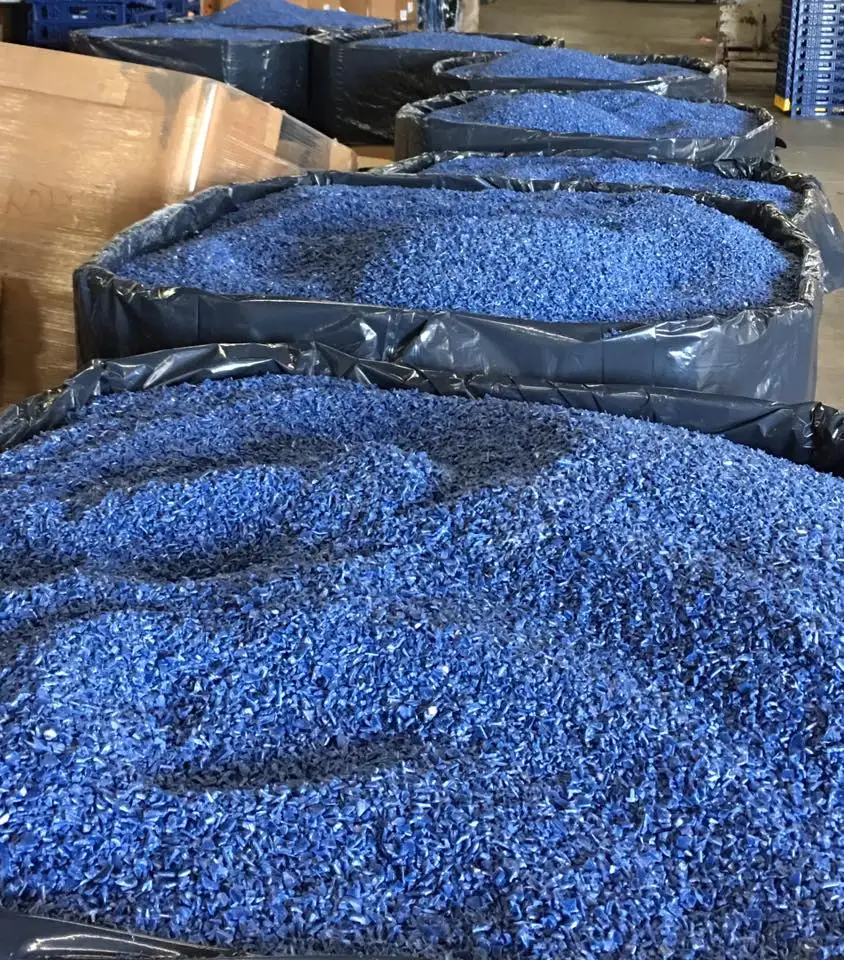 Scrap HDPE Blue Drum Bales, HDPE Blue Regrinds, Plastic Bales Drum HDPE Scrap