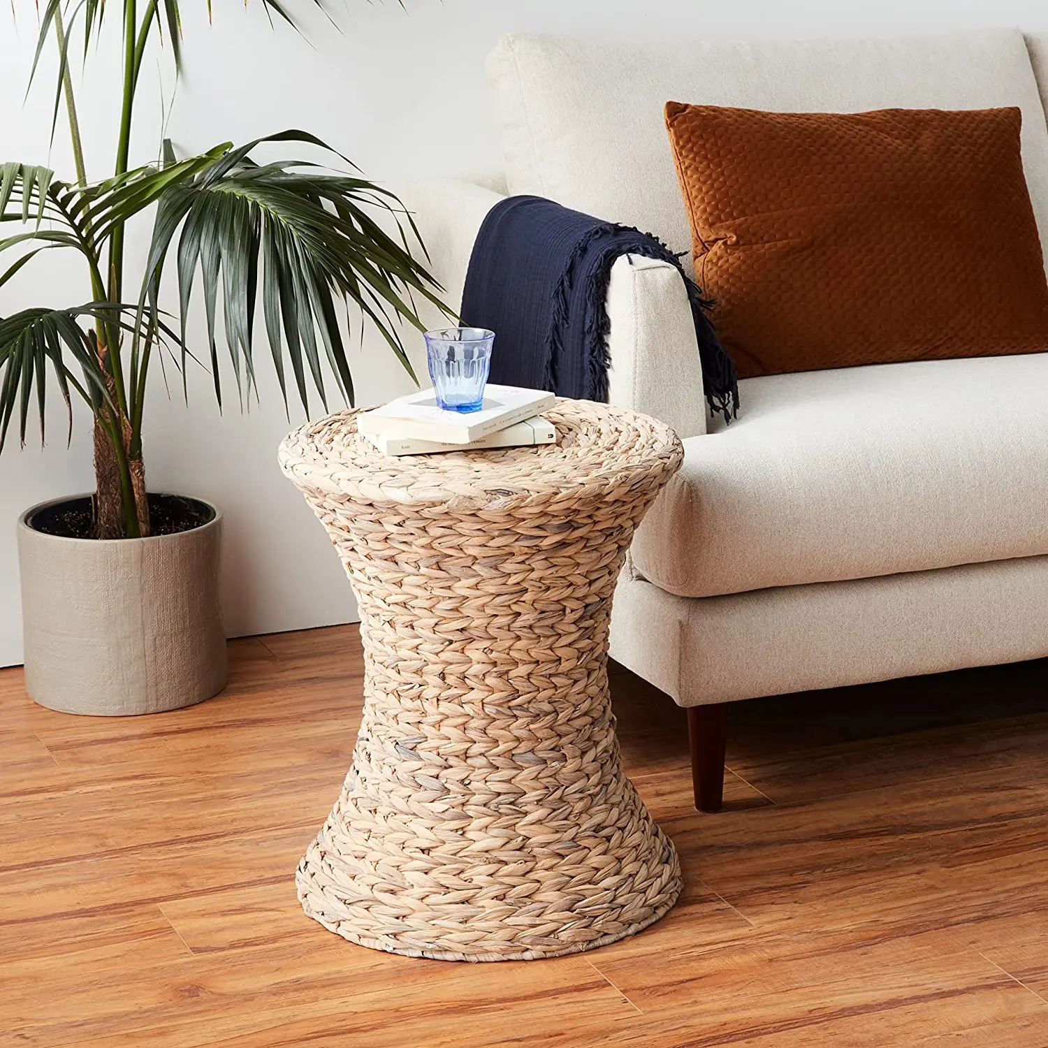 Handmade Water Hyacinth Coffee Table & Chair Set - Eco-friendly