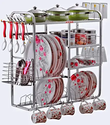 high quality kitchen plate stand rack