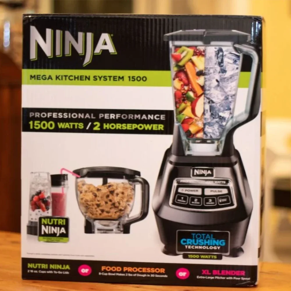 Ninjas Bl Mega Kitchen System W For Smoothies Processing Dough Drinks More Oz