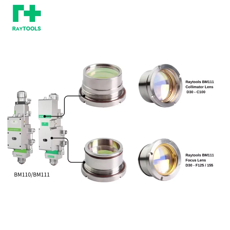 Оригінальна фокусуюча колімаційна лінза Raytools D30 C100 F125 F155, світлова лінза для лазерної головки різання Raytools BT240S