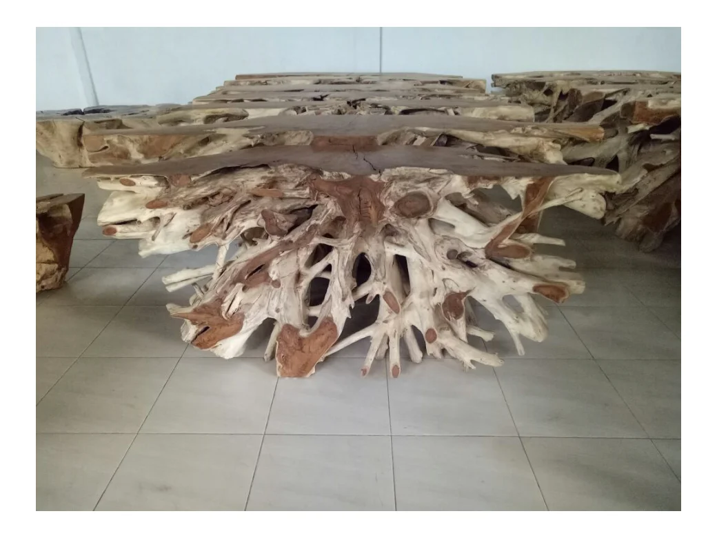 Furniture Home Decor Teak Root Console Table Teak Root Coffee Tables for Living Room Furniture Unique Wood Console Tables 160 cm