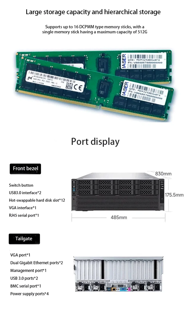 High Quality Inspur NF5468M6 4U Rack Server Intel Xeon 6338 DDR4 Memory ...
