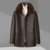 Four-button new dark brown