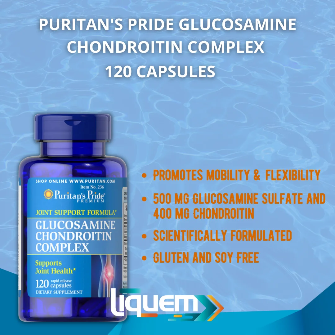 Wholesale Puritans Pride Glucosamine Chondroitin Complex Capsules, Supports Joint Health 120 Count USA Distributor