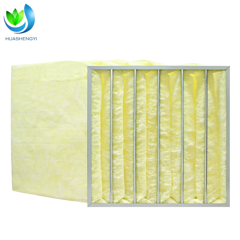 Customized 24x24x18  MERV 13 F5-F9 Medium Effect Bag Filter Fiberglass Non-Woven Plate Pocket Filter for HVAC Fresh Air System