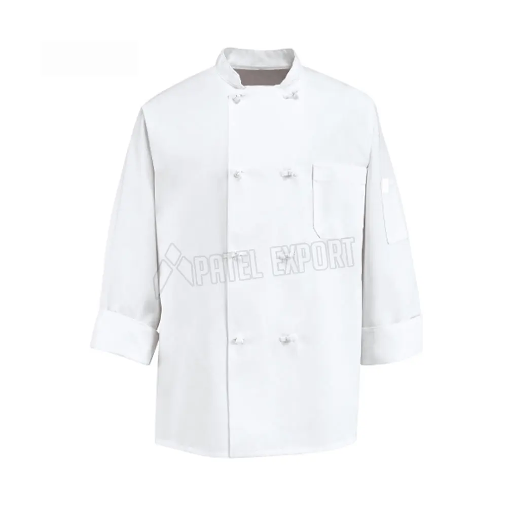 Cotton Made Chef Coat Uniform Quick Dry Cock Wear White Chef Coat For