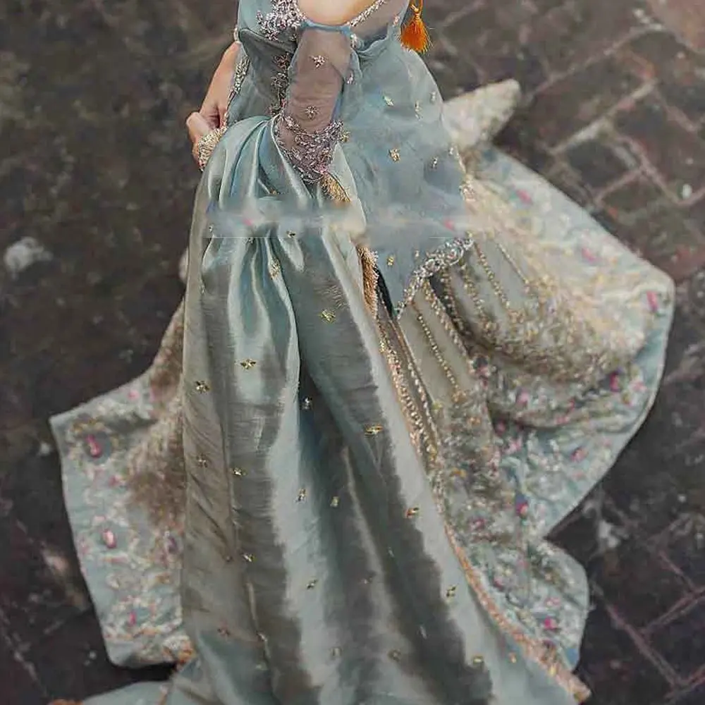 Direct Factory Supply Pure Georgette Heavy Sharara Suit With Sequence Embroidery Work Gharara From Pakistan