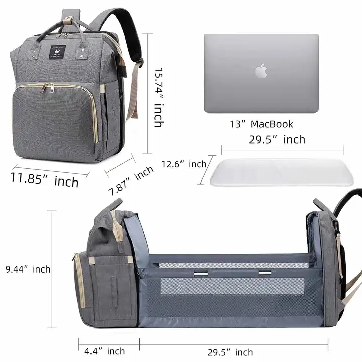 3 в 1 Многофункциональный портативный Мама сумка для путешествий переносная Колыбель младенцев подгузников с рюкзаком
