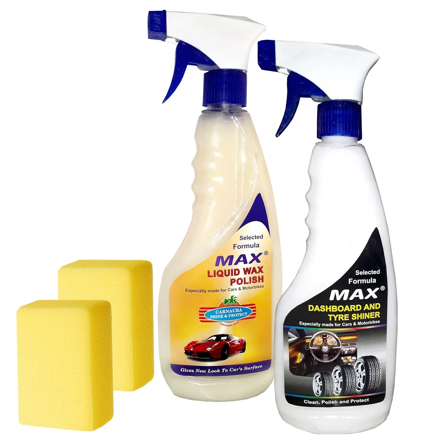 Гарантированное качество необходимый набор для ухода за автомобилем (в упаковке 4 шт.) приборная панель/Шинная блесна и жидкий воск 2 аппликатора из пенопласта