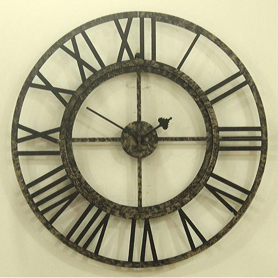 Rectangular Design Dual Time Zone Wholesale Quartz Retro Plastic Decorative Wall Clocks Clocks for Home Decor