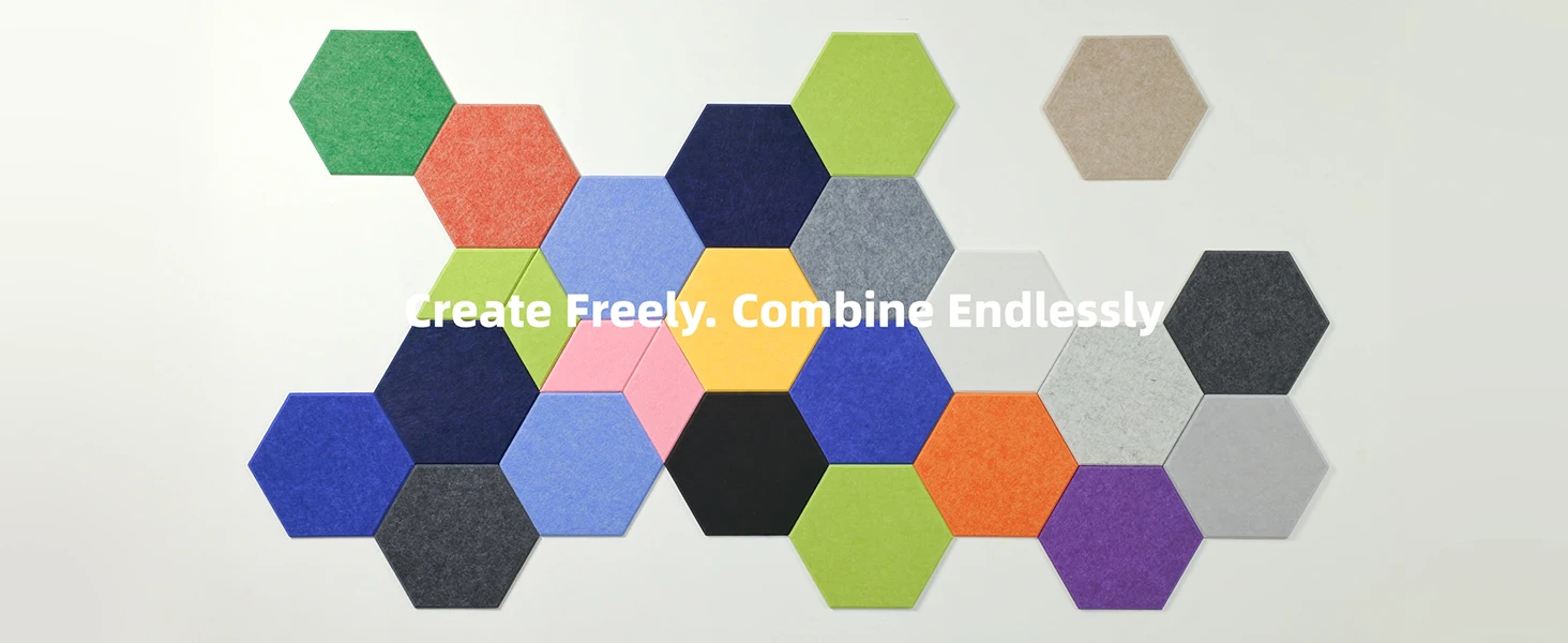 YuanYuan Modern Design Soundproof Honeycomb 3D Pet Felt Acoustic Panel for Studio Soundproofing manufacture