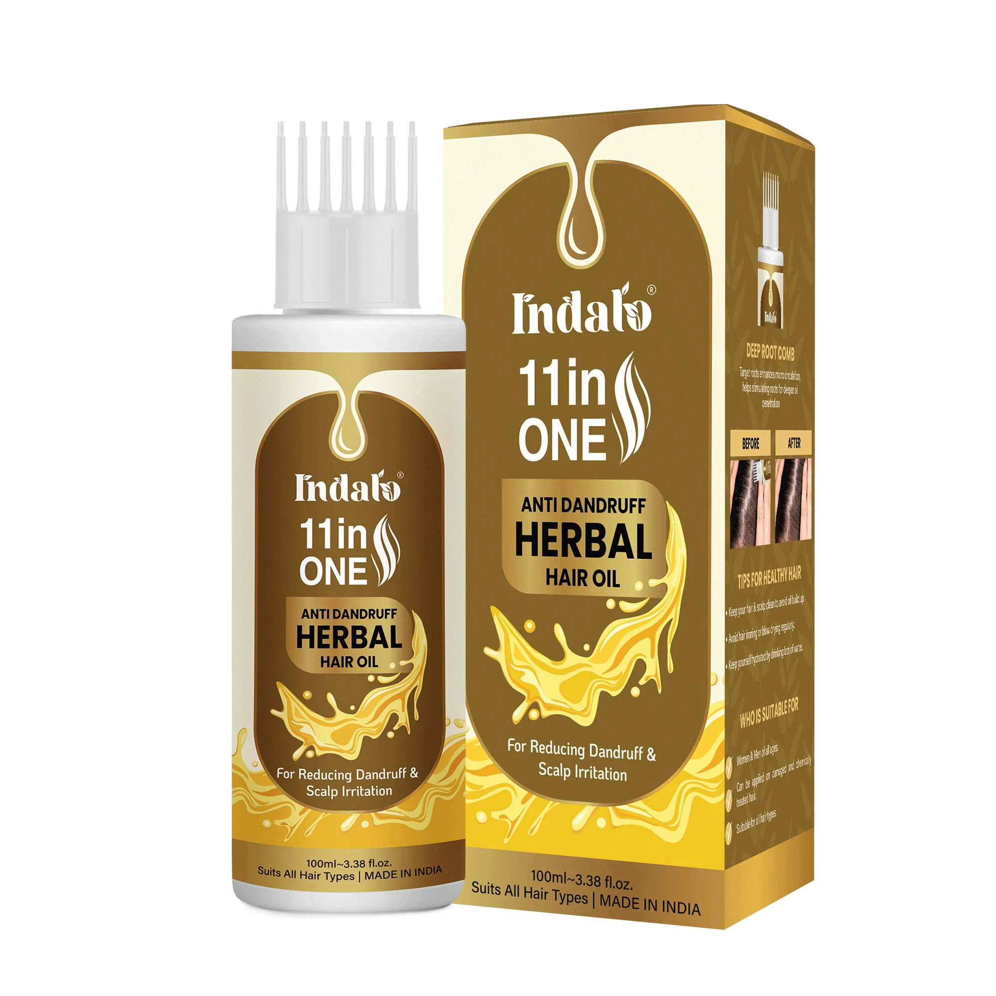 Herbal Hair Oil For Reducing Dandruff And Scalp Irritation Hair Oil With