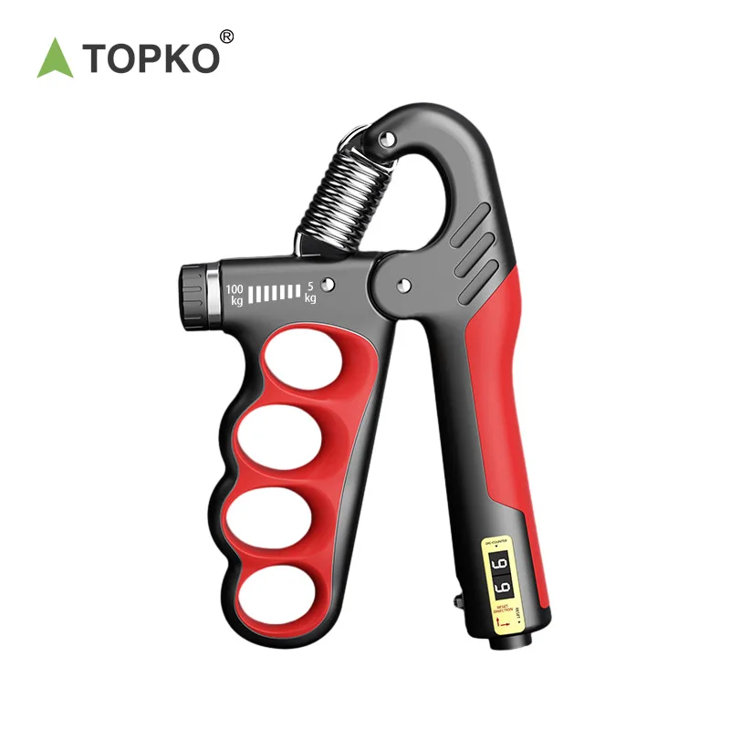 TOPKO High Quality Multi-functional Counting Grip Strength Device with Counter Gripper Strengthener Hand Finger Exerciser