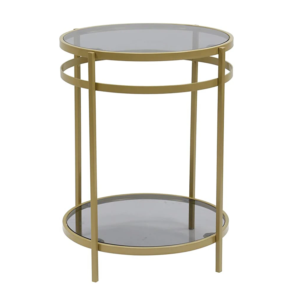 Natural Marble Dual Set Of 2 Side Table Nordic Style Metal Coffee Table