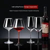 Copa vino tinto varilla negra corte frío 460
